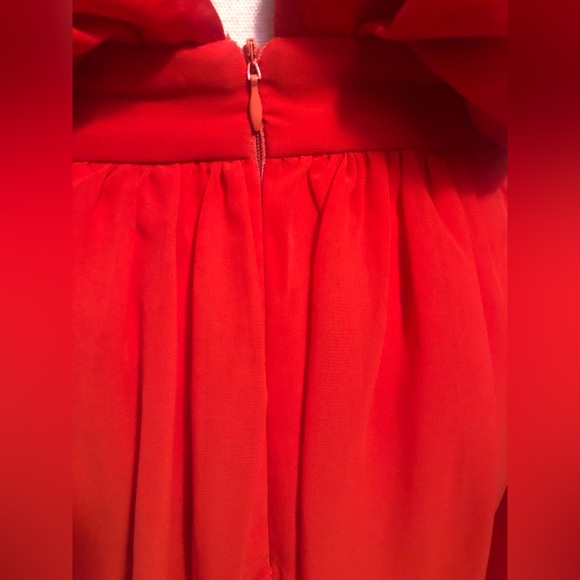Red Sleeveless Asymmetrical Sleeveless Dress! - Picture 8 of 16